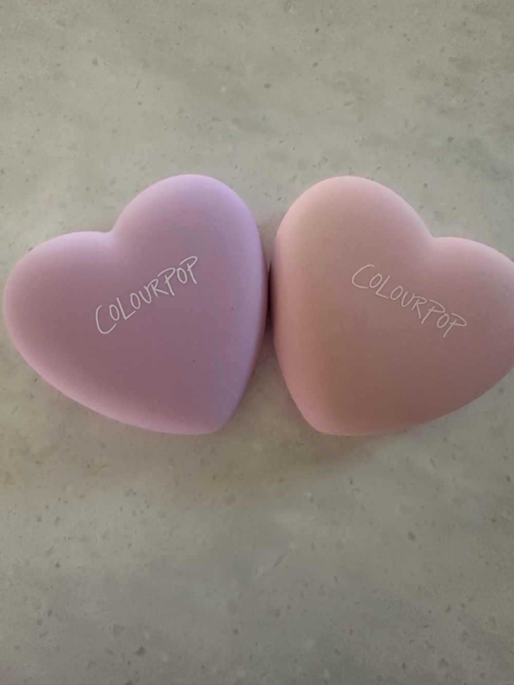 Colourpop Heart Compacts Blush Set. Cute! Cupids Bow-Sweetheart